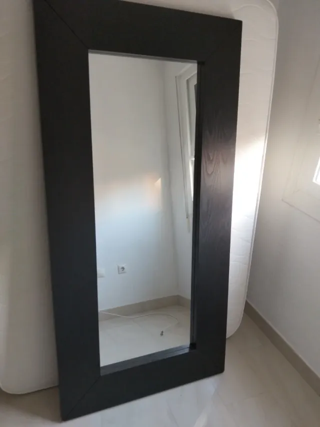 Espejo Grande Madera Negro Ikea
