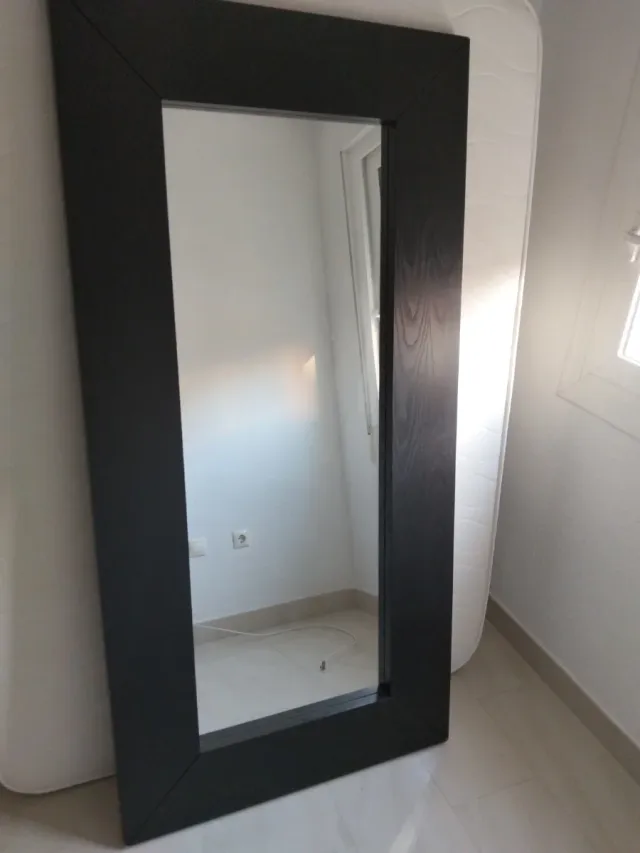 Espejo Grande Madera Negro Ikea