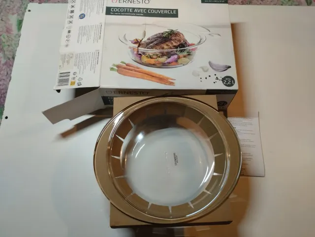 Casseruola Ernesto Vetro Borosilicato 2.2L