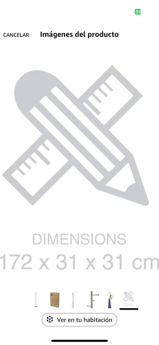 Perchero de pie metálico plateado