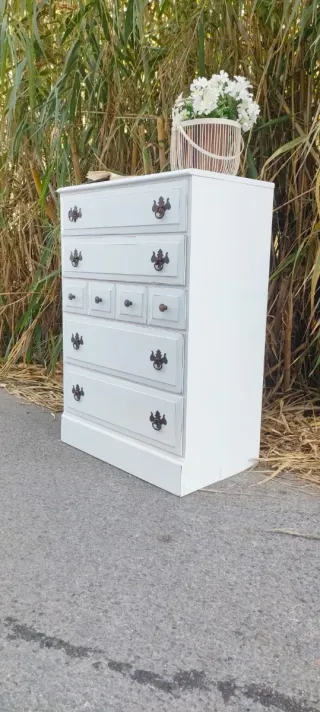 CÓMODA AMERICANA BLANCA SHABBY CHIC