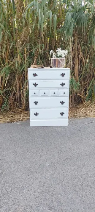 CÓMODA AMERICANA BLANCA SHABBY CHIC