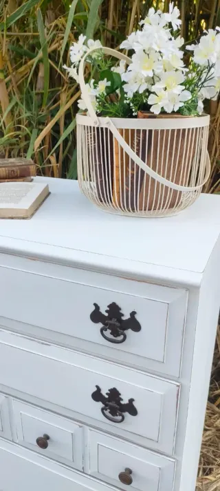 CÓMODA AMERICANA BLANCA SHABBY CHIC