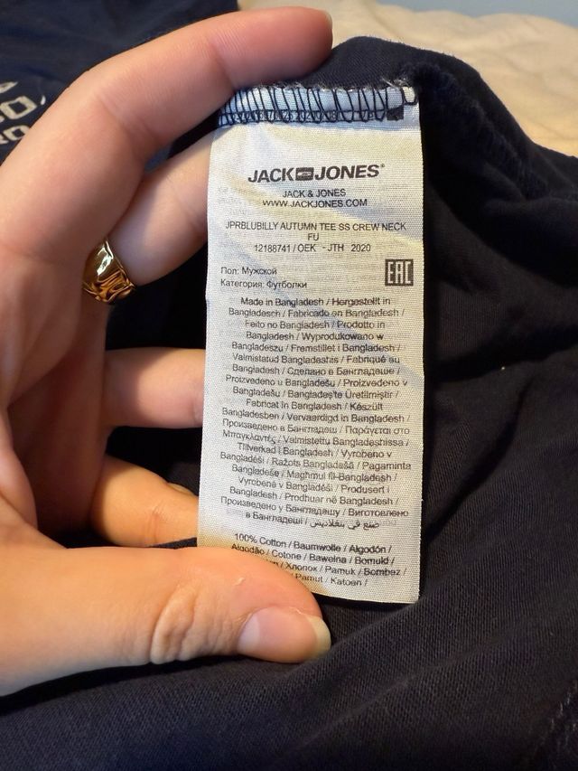 Camiseta Jack & Jones azul marino Talla S