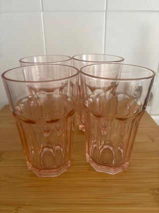 Set 4 Vasos Rosas Ikea Cristal