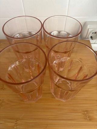 Set 4 Vasos Rosas Ikea Cristal