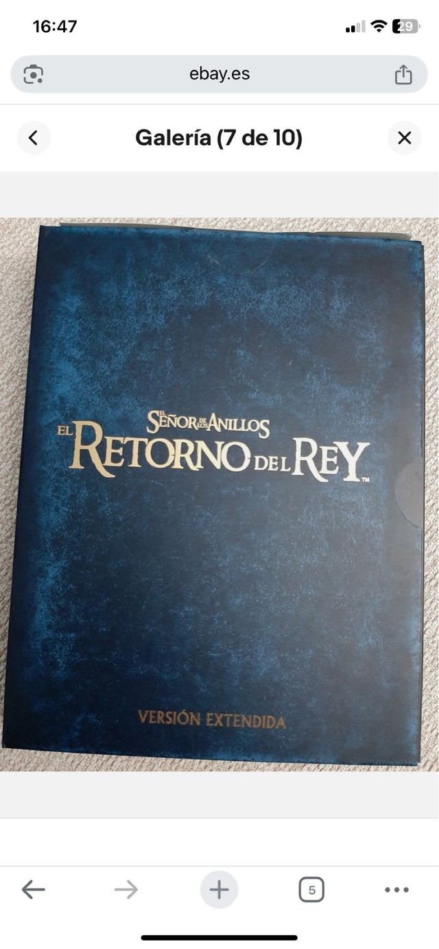 El Señor de los Anillos DVD Normal y Ext. Edición