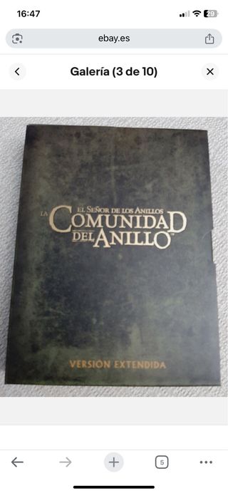 El Señor de los Anillos DVD Normal y Ext. Edición
