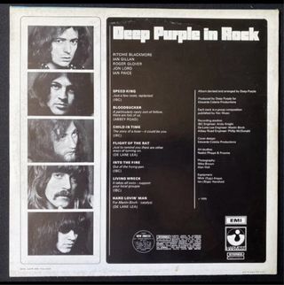 Deep Purple in Rock LP Vinile 33 Harvest