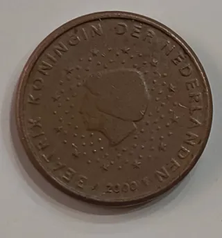 Moneda 1 Céntimo Euro Países Bajos 2000
