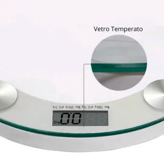 Bilancia Pesapersone Digitale 180Kg Vetro Temperat