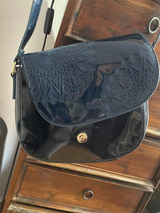 Bolso bandolera Desigual azul brillante
