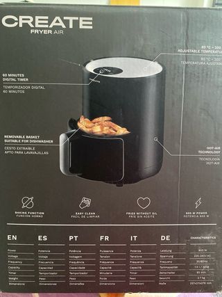 Freidora de aire CREATE 1,5 L