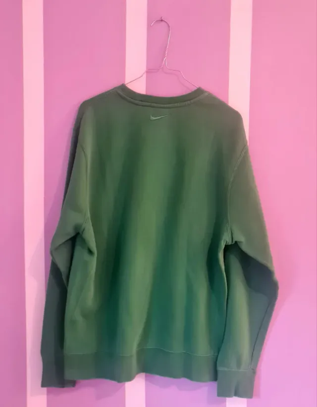 Felpa girocollo Nike Verde con Logo Ovale