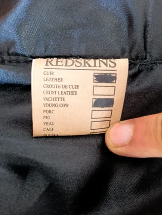 Chaleco motero vaquero cuero y raso L Medidas indi