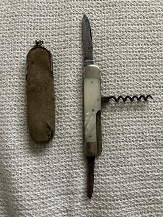 Navaja sueca, vintage, colección, con funda
