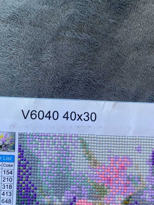 Cuadro Diamantes Flores 40x30