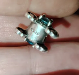 Charm Carrozza Cinderella Argento e Zircone verde