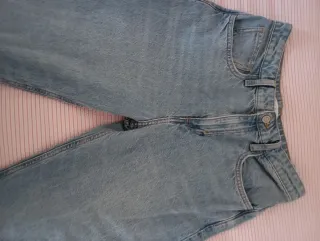 Pantalón balloon Mango azul