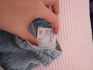 Pantalón balloon Mango azul