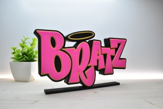 Cartello Bratz Nero | Logo decorativo 3D