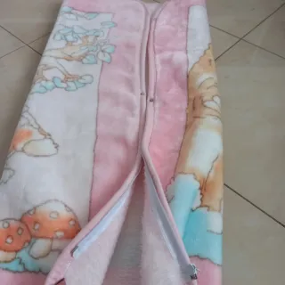 Coperta neonata orsetto rosa