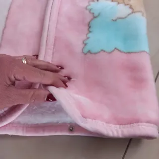 Coperta neonata orsetto rosa