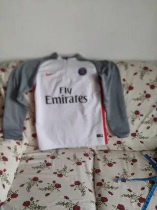 Sudadera Nike Fútbol Gris y Blanca