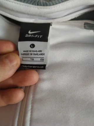 Sudadera Nike Fútbol Gris y Blanca