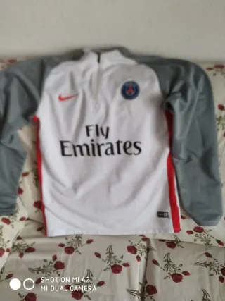 Sudadera Nike Fútbol Gris y Blanca