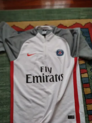 Sudadera Nike Fútbol Gris y Blanca