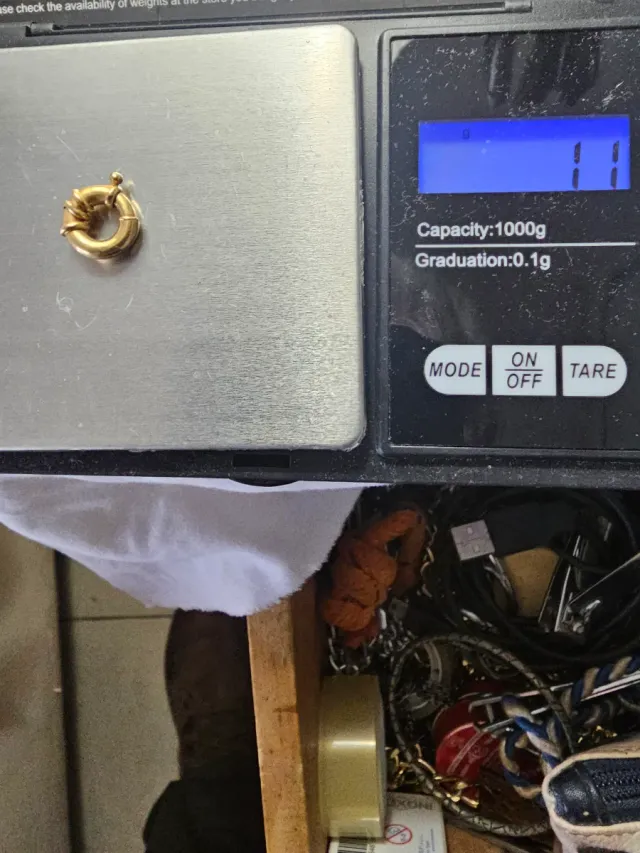 Anilla timón colgante oro