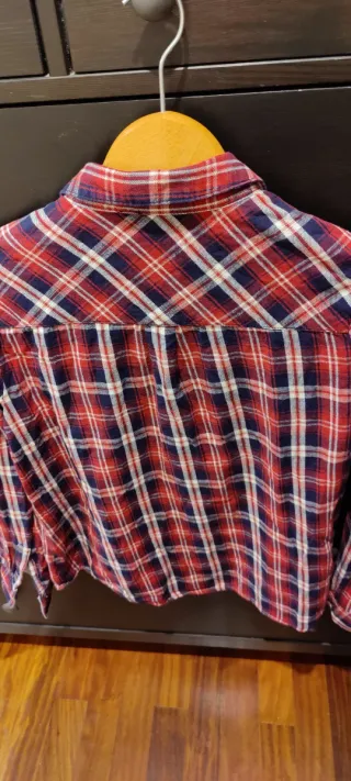 Oferta de Camisa cuadros vaquera chica Talla L.