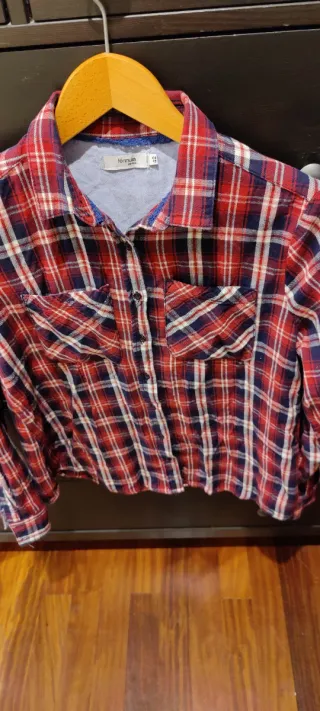 Oferta de Camisa cuadros vaquera chica Talla L.