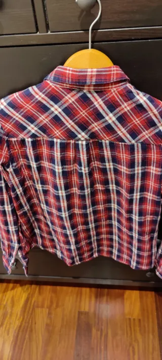 Oferta de Camisa cuadros vaquera chica Talla L.