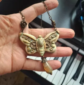 Collar Mariposa Steampunk Mujer