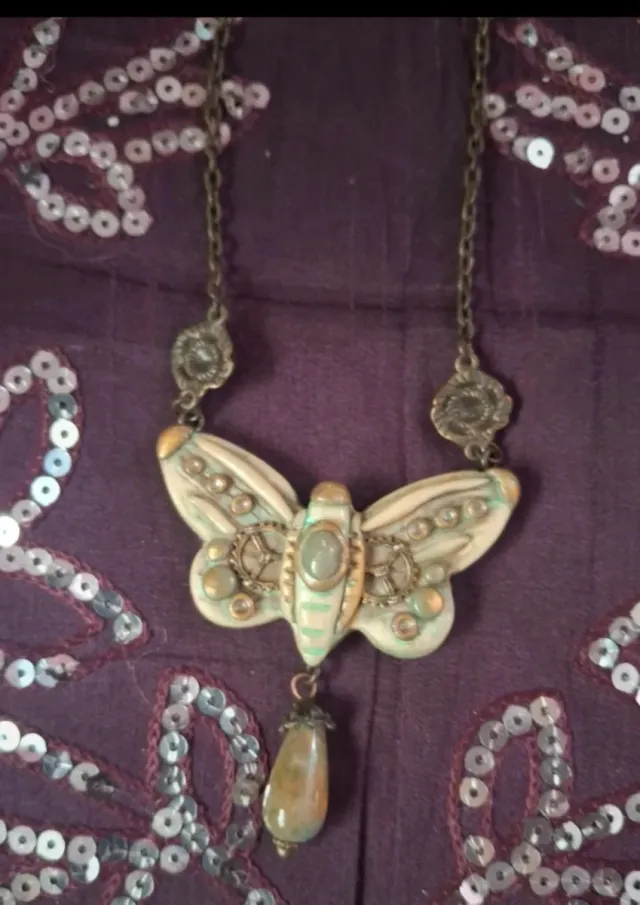 Collar Mariposa Steampunk Mujer