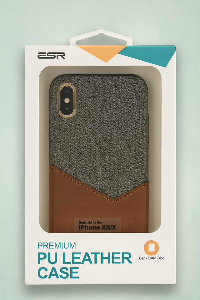 Pack de 2 Fundas iPhone X/XS ESR PU Cuero- Azul