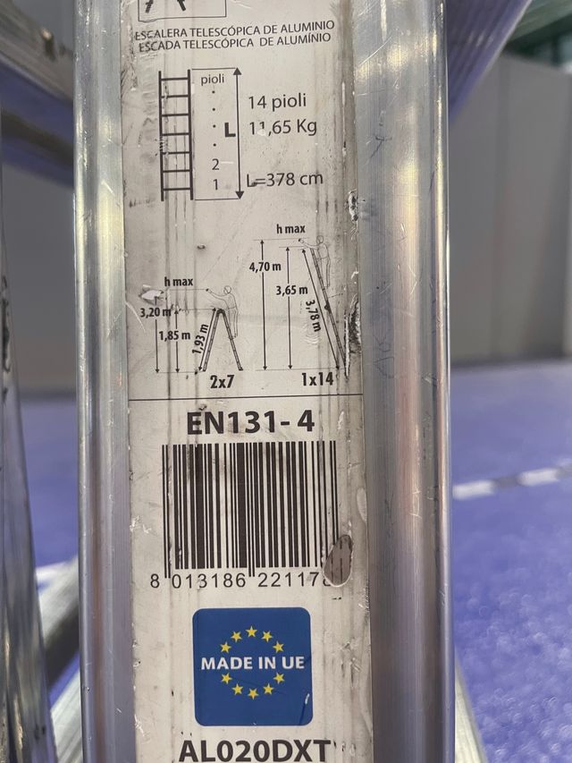 Escalera telescópica aluminio multiposición