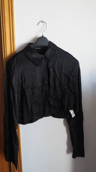 Camisa Negra Bershka Talla S