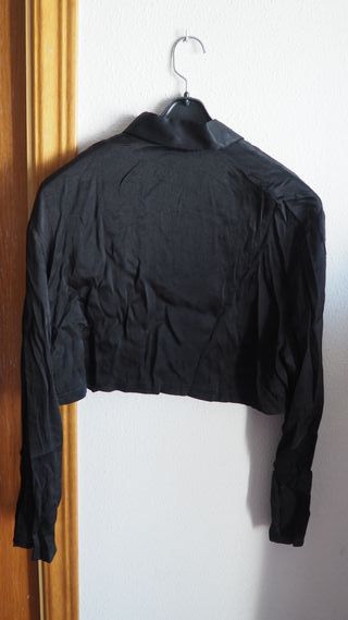 Camisa Negra Bershka Talla S