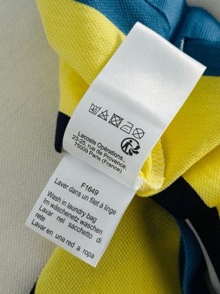 Polo color perla Blanco con franjas de Lacoste