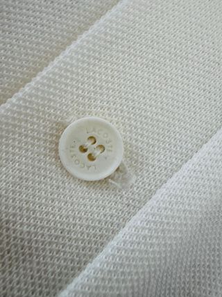 Polo color perla Blanco con franjas de Lacoste