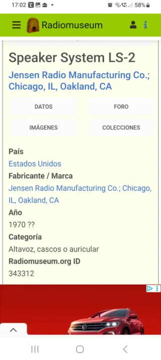 Altavoces Jensen Vintage U.S.A. estanteria