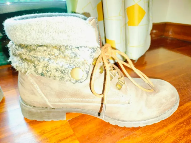 Botines MTNG Beige/Marrón Talla 38