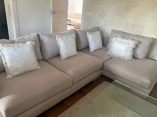 Sofá modular chaise longue beige 2.80m
