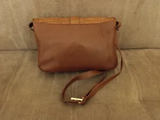 Borsa Chloé pelle coccodrillo marrone oro
