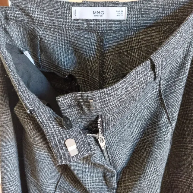 Pantalón cuadros Mango (Talla 38)