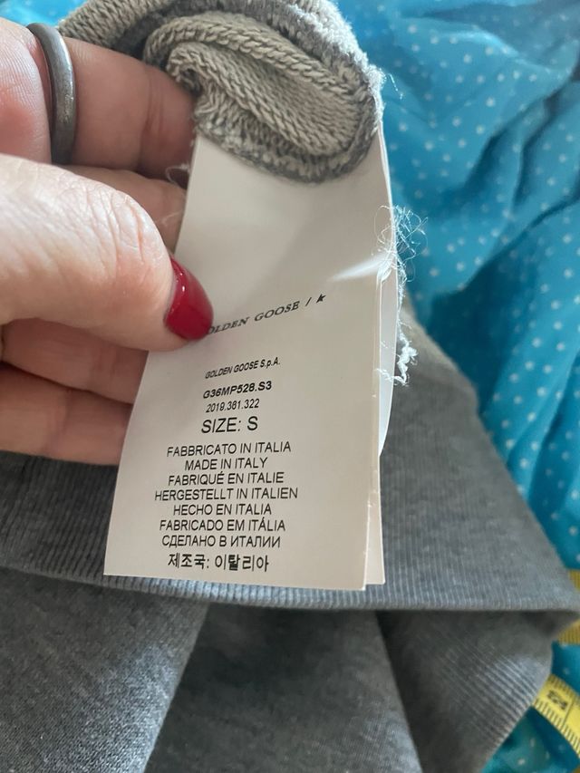 Felpa Golden Goose Unisex Grigia Arancione