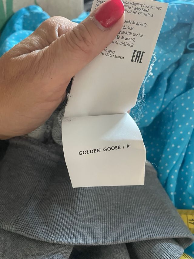 Felpa Golden Goose Unisex Grigia Arancione